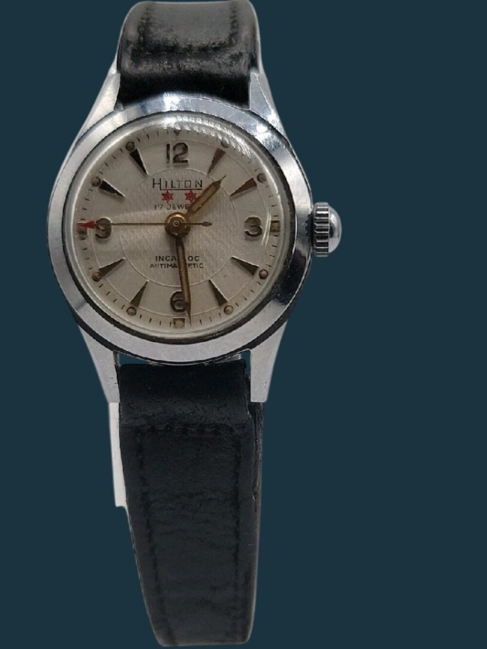 Vintage 1950s Hilton 17 Jewel Automatic Incabloc Watch - Swiss Made - RUNS (Need